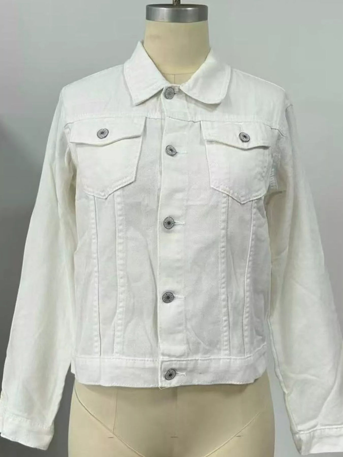 Slim-Fit Button Up Denim Jacket