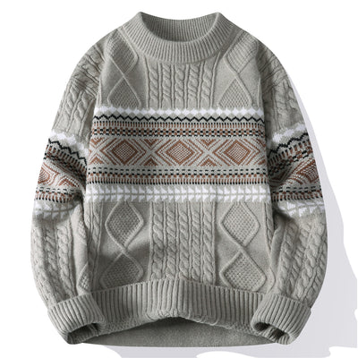 Autumn And Winter Fashion Trend Mock Neck Sweater Men colourway 1