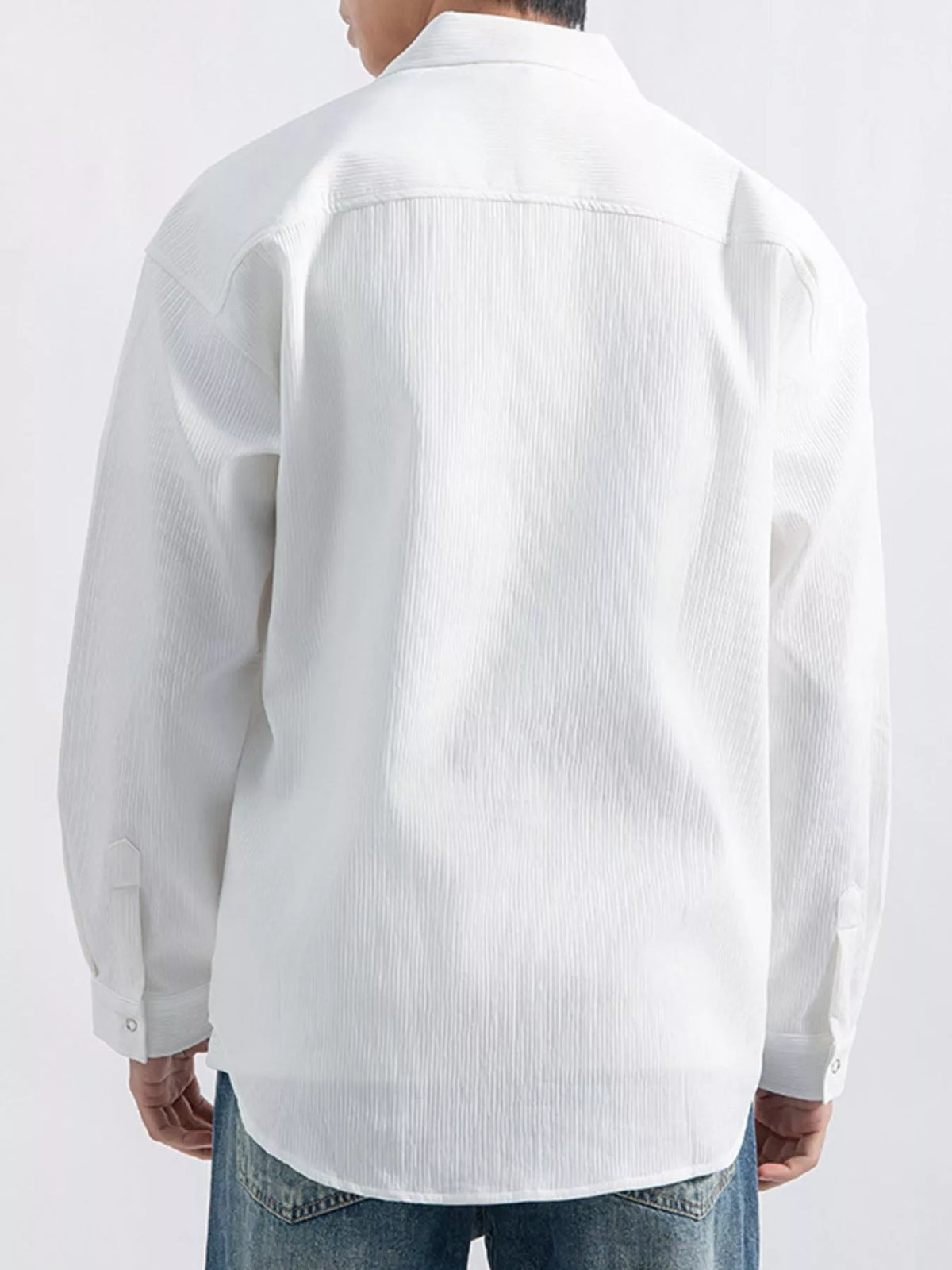 Men's Textured Button-Down Shirt