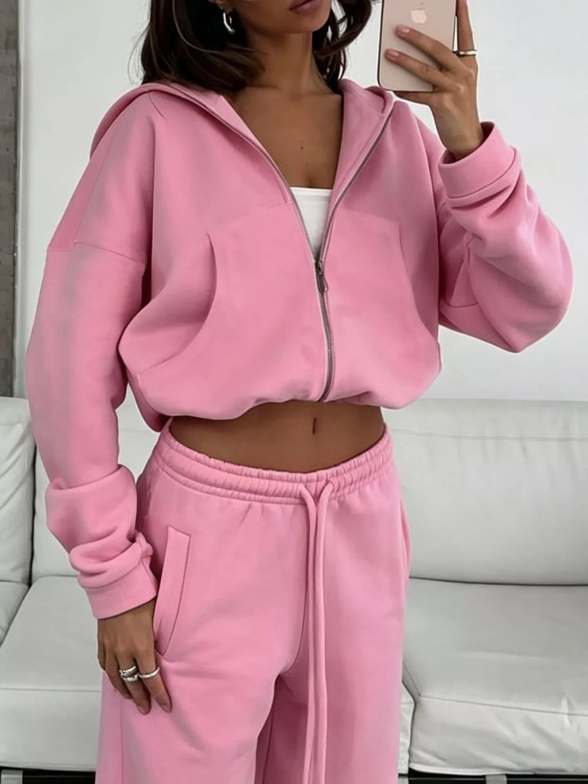 Casual Zip-Up Hoodie 