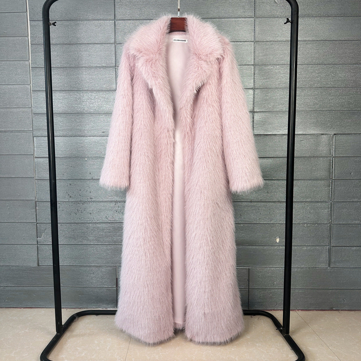 Extra-long Womens Winter Coat With A Suit-style Collar — view 4