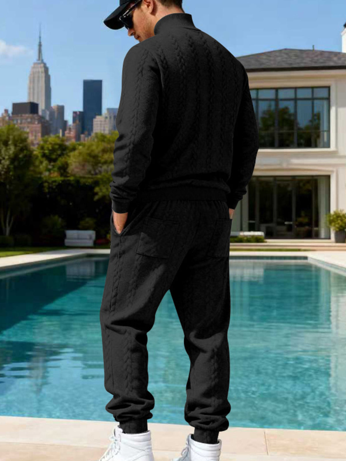 Men's Mock Neck Sweater and Joggers – Modern Cozy Set