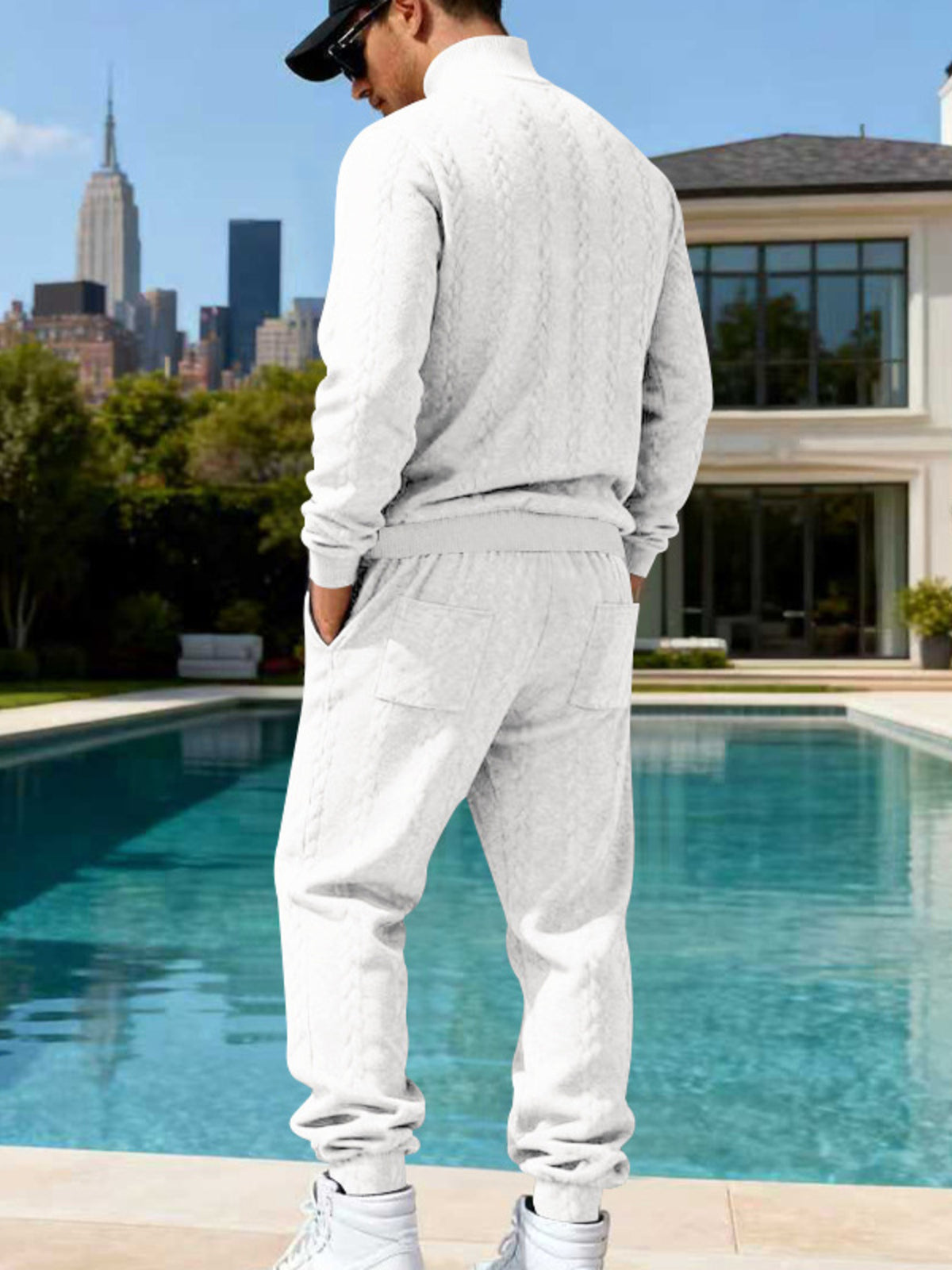 Men's Mock Neck Sweater and Joggers – Modern Cozy Set