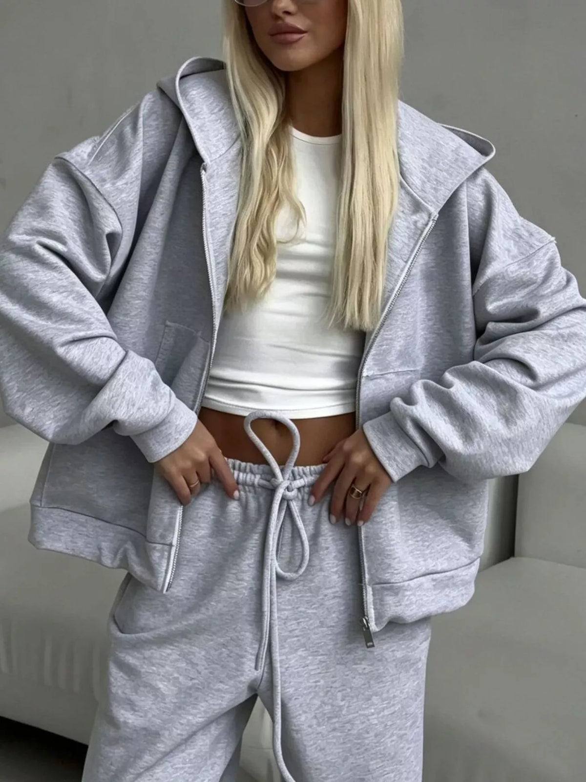 Casual Zip-Up Hoodie 