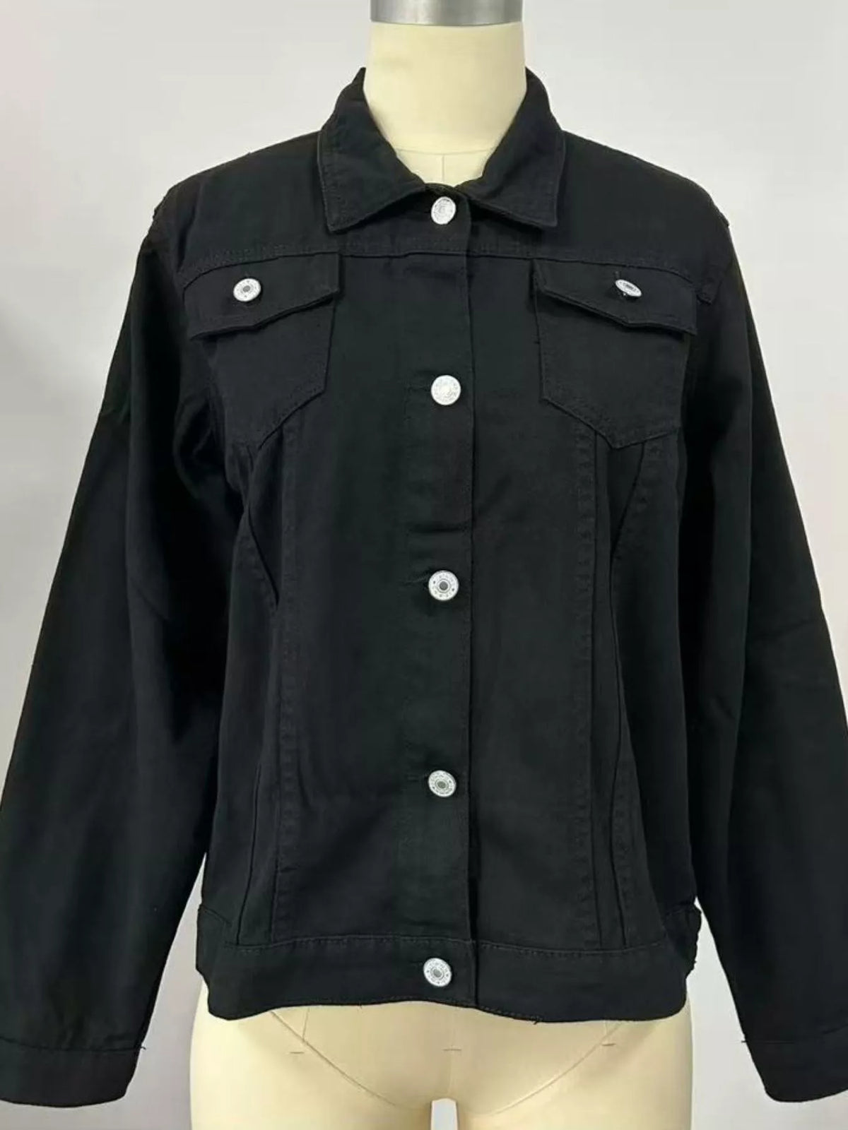 Slim-Fit Button Up Denim Jacket
