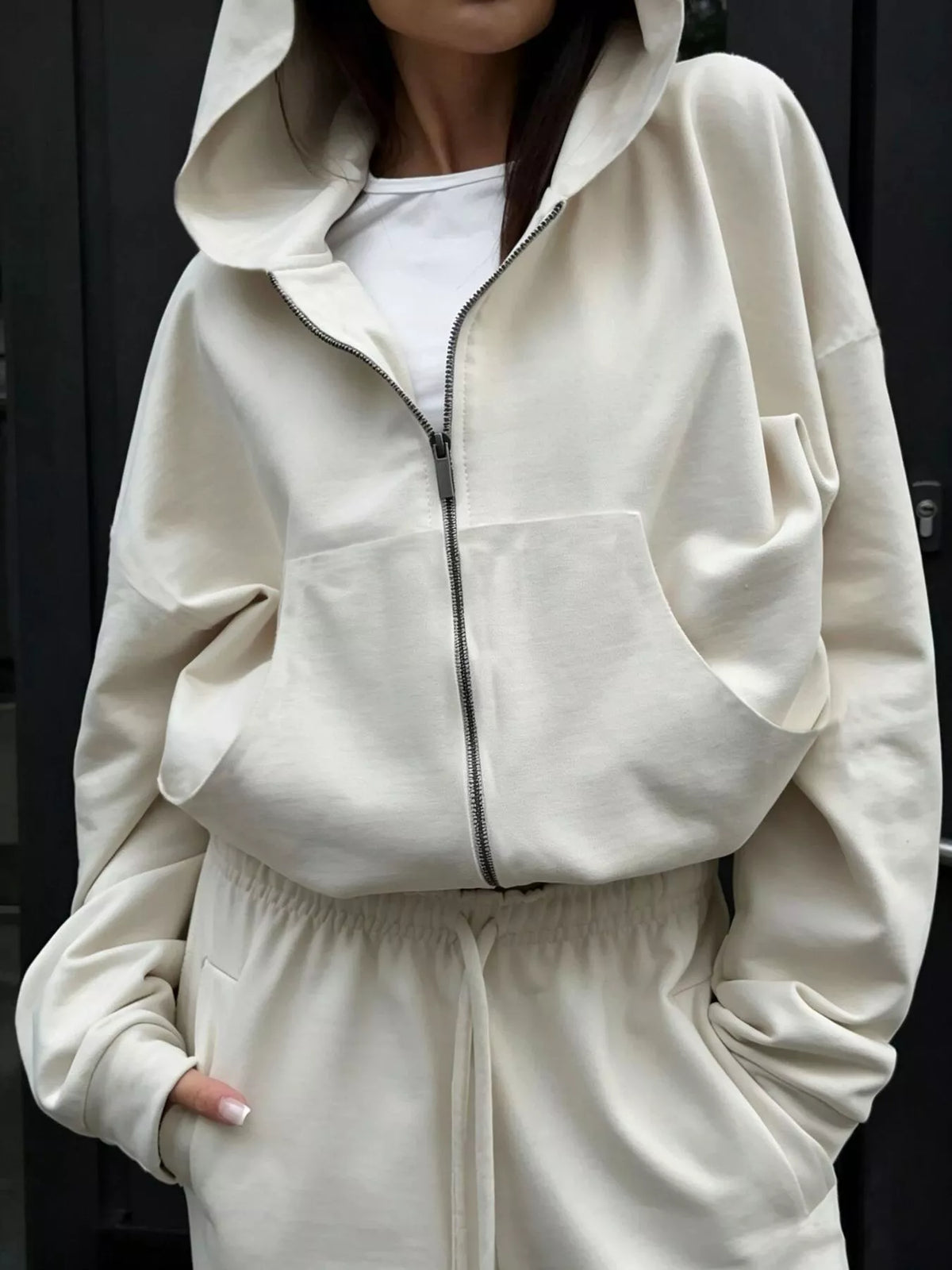 Casual Zip-Up Hoodie 