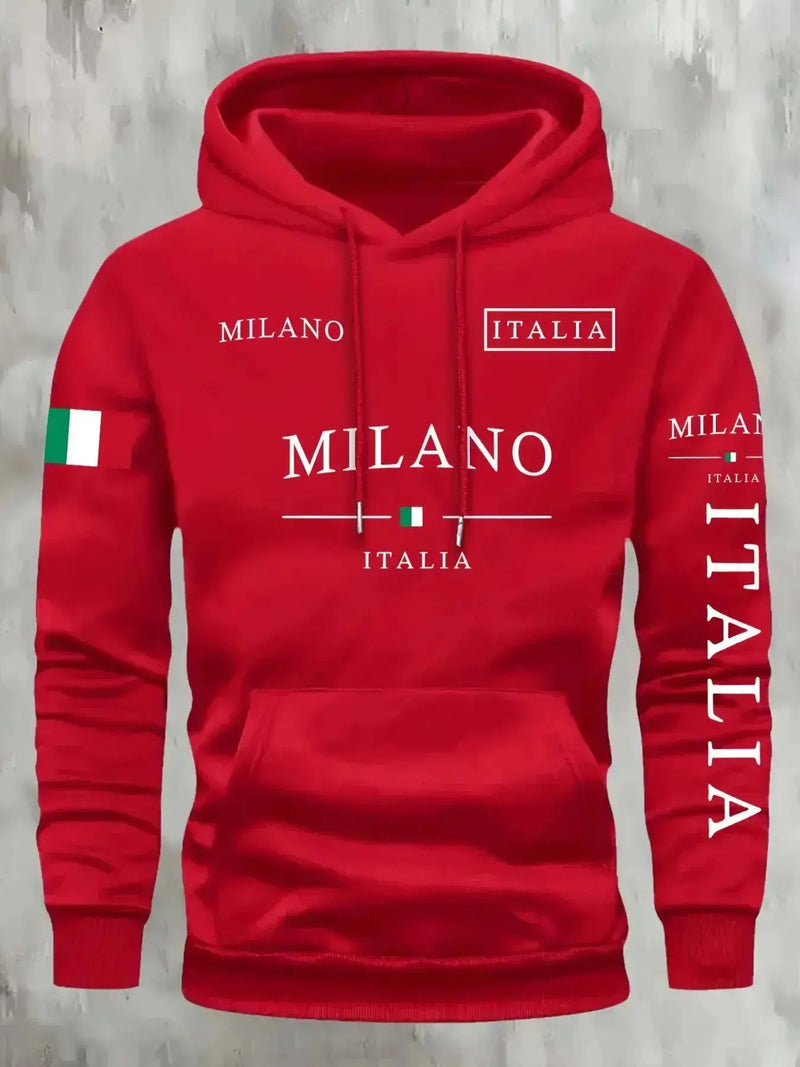 hoodie for men and women Italia Milano Unisex  for Casual Streetwear 