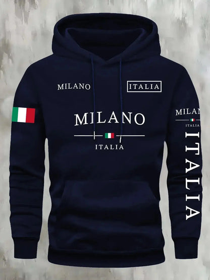 hoodie for men and women Italia Milano Unisex  for Casual Streetwear 