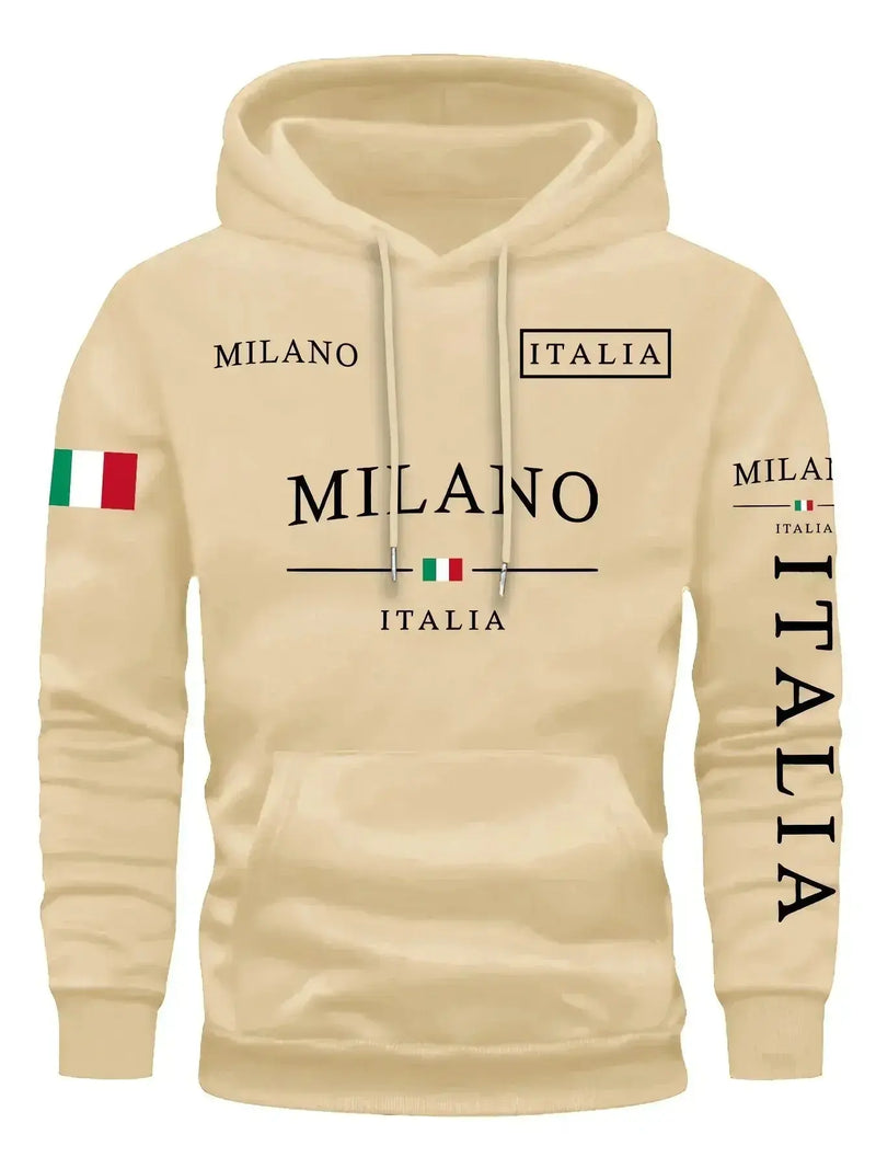 hoodie for men and women Italia Milano Unisex  for Casual Streetwear 