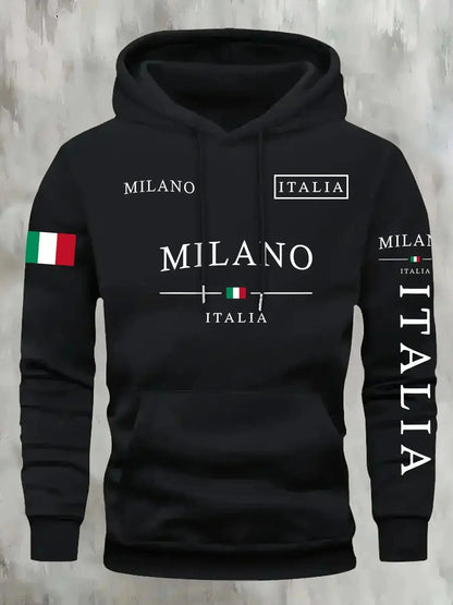 hoodie for men and women Italia Milano Unisex  for Casual Streetwear 