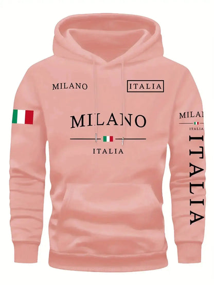 hoodie for men and women Italia Milano Unisex  for Casual Streetwear 