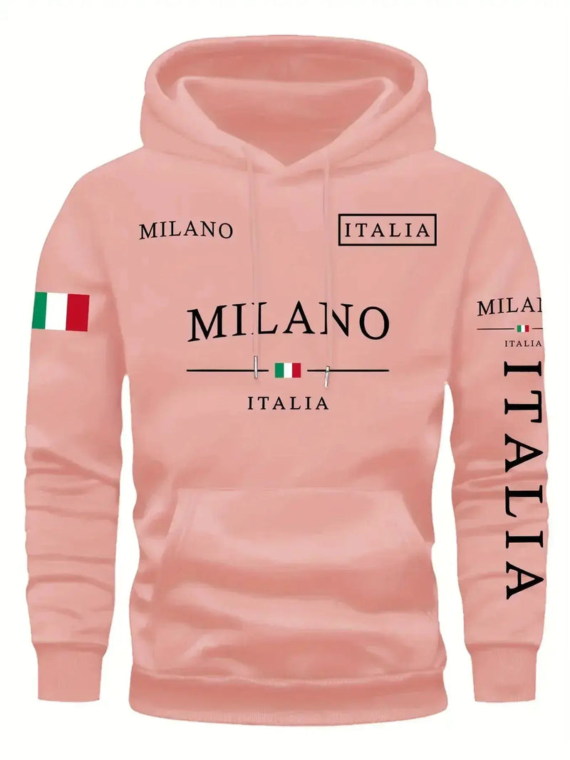 hoodie for men and women Italia Milano Unisex  for Casual Streetwear 