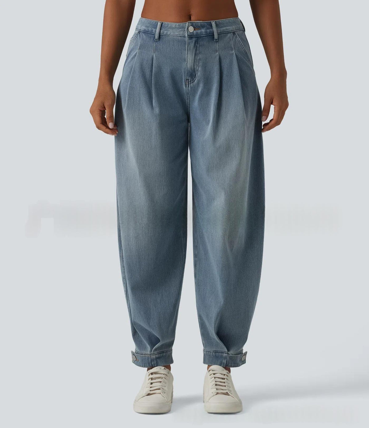 High-waisted Straight-leg Loose Ankle-length Skinny Jeans For Women — view 2