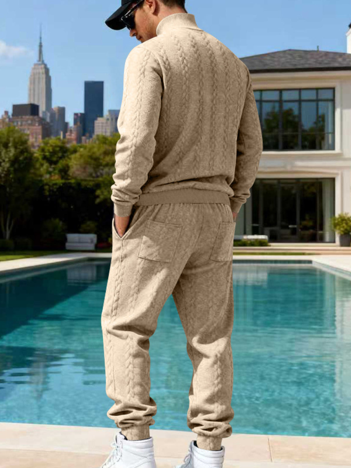 Men's Mock Neck Sweater and Joggers – Modern Cozy Set
