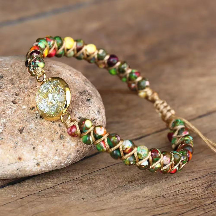 Bohemian-style Natural Stone Bracelet For Women