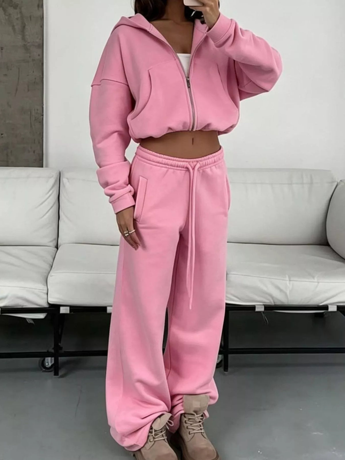 Casual Zip-Up Hoodie 