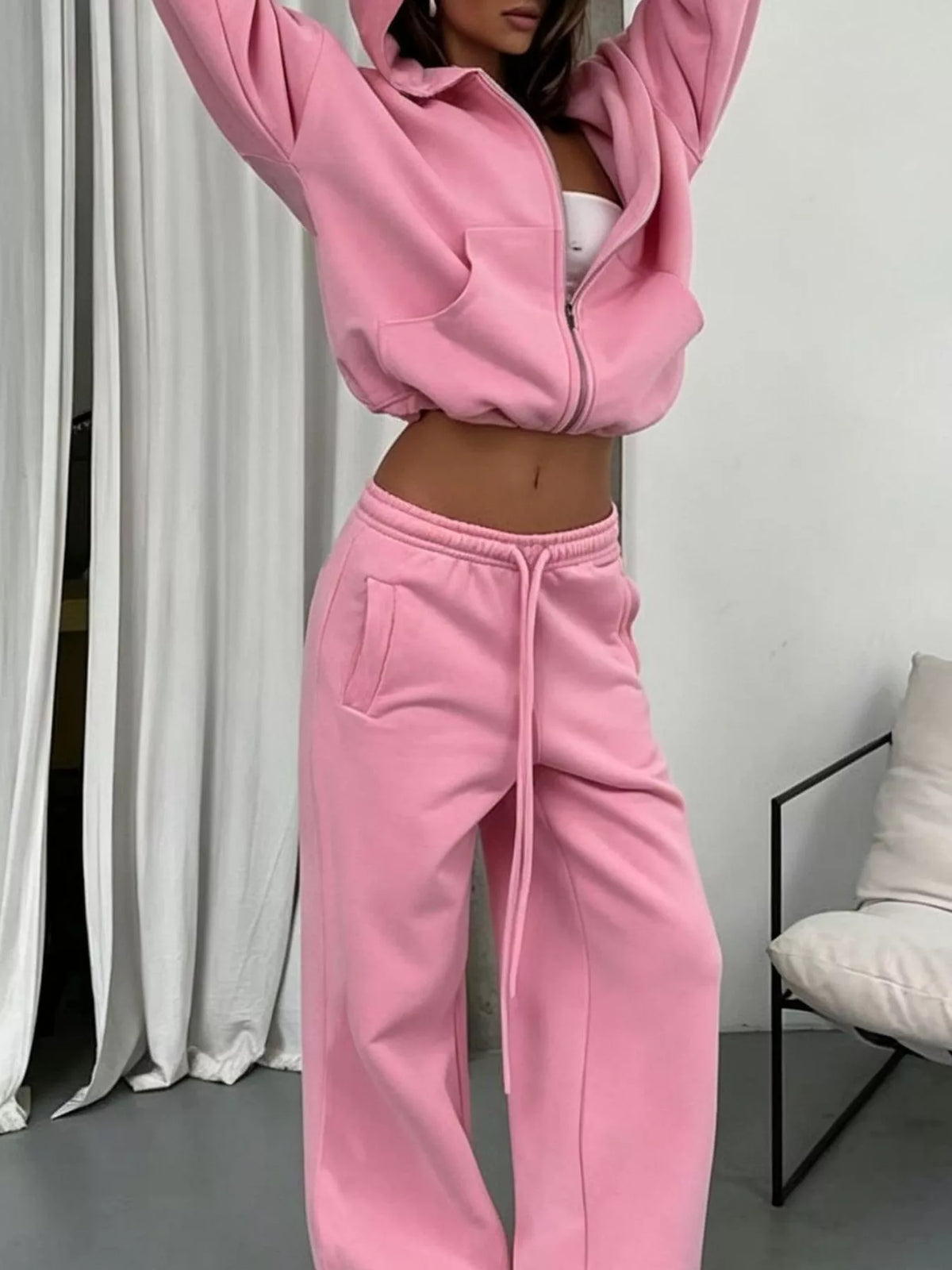 Casual Zip-Up Hoodie 