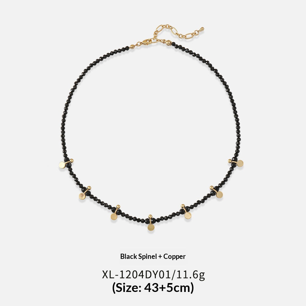Duobao Natural Stone Beaded Long Necklace — view 1