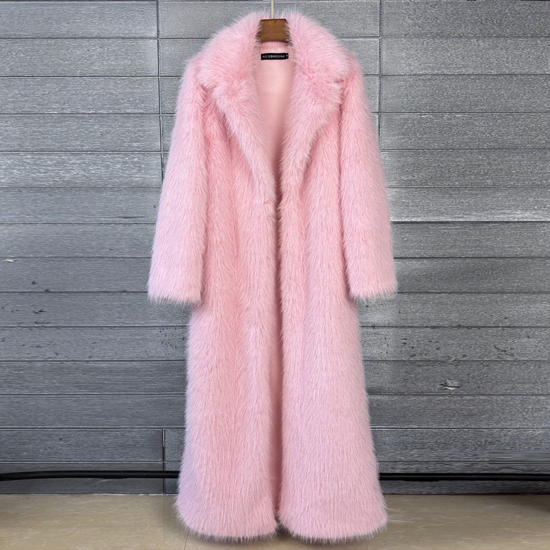 Extra-long Womens Winter Coat With A Suit-style Collar — view 3