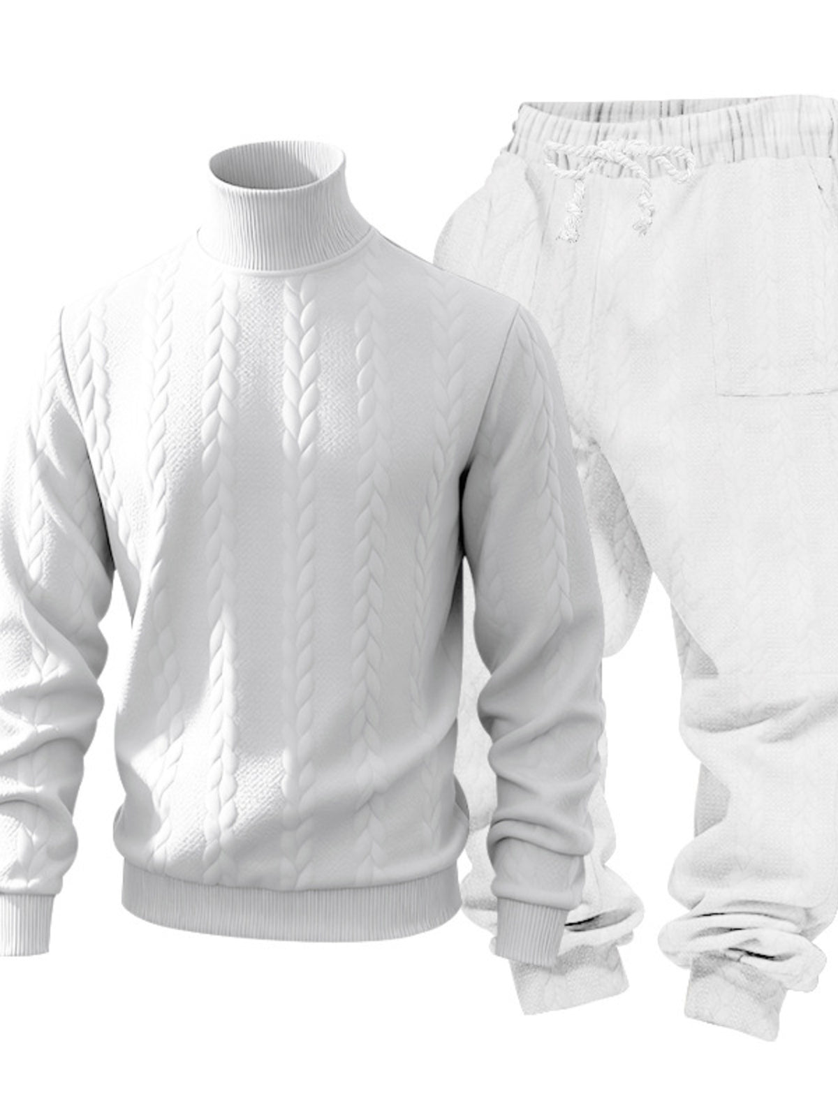 Men's Mock Neck Sweater and Joggers – Modern Cozy Set